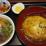 御園飯店 - 料理写真:丼セット（天津飯＆ミニラーメン）