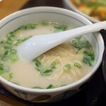 陶然居 - ミニラーメン 豚骨（日替定食）