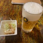 Shoueian - 生ビール・お通し