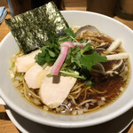 むぎとオリーブ - 鶏・煮干・蛤トリプルSOBA ¥1,000