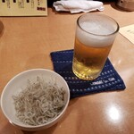Kuishimbou - 瓶ビール＆お通し2022.03.24
