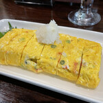 日本酒Dining 根岸 川木屋 - 桜海老と青葱の卵焼き