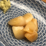 鮨おばな - 追加のツマミの小柱です。野付産です