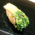 鮨おばな - カイワレ大根の昆布〆