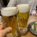 鮨・酒・肴 杉玉 - プレモルで久々の乾杯〜