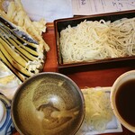 そば処 長谷山 - 天付二色蕎麦