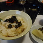 旬のお料理　桜 - お昼の懐石　ごはん　味噌汁　漬物