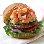 shrimp avocado burger