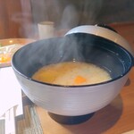 ゆがわら 風雅 - 白味噌の味噌汁 クリームチーズ赤みそのペースト