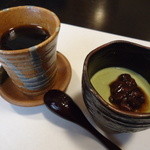 Sacra - ＋250円でデザート　　　抹茶プリン　コーヒー
