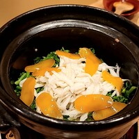 馬車道 大かわ - 白魚とカラスミ菜の花ご飯