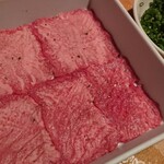 Gyuuniku Oroshidonya Chokuei Yakiniku Horumon Yae Yama Otokichi - 島ネギ塩タン