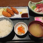 海鮮道楽　粋活 - カキフライ定食