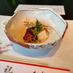 なだ万 - 真名鰹西京焼 千枚蕪　お多福豆 稲穂