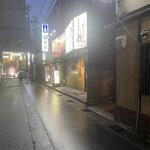 Tempura Shin - 雨でレンズが