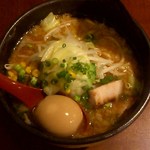 人力俥 - 濃厚ニボ味噌らーめん＋味玉