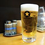 Chuukasoba Hanzawa - 朝の生ビールは旨いが効く！