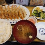 元祖仙台ひとくち餃子 あずま - W餃子定食(ごはん大盛)