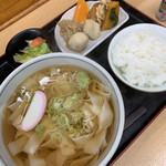 おかだうどん - きしめん定食　¥600(税込)