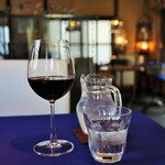 薫月 - グラスワイン赤、ランチのドリンクに+300円で(2022年3月)