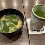 一福鮨 - 味噌汁・お茶