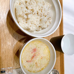 スープストックトーキョー - 桜海老のクリームスープ（S）とライス　合計税込590円