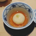 鮨 由う - ゆりねと穴子包みまんじゅう