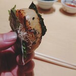 鮨 由う - ホタテの磯辺巻き