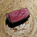 ひまわり食堂 - 池多牛の炭火焼き（断面）