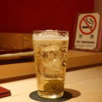 鮨 しみづ - 梅酒ソーダ割り