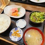 美食処　作治 - 刺身三点盛り定食
1000円