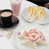 Cafe Nanohana Batake - 【2022.03】フルーツサンド、タマゴサンド、イチゴヨーグルトジュース、カフェオレ