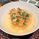 天麩羅 巽 - 桜海老と大葉の天茶