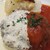 キャセロール - 料理写真:ハンバーグステーキ（種入りマスタードとトマトの２色ソース）