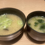 横浜すし好 - しじみ椀380円、のり椀300円