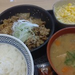 吉野家 - 牛焼肉定食+変更とん汁(220330)