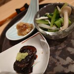 旬魚・鮨の店 あら浜 - 御通し3点盛り♪