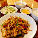 中華キッチン 桂林 - 鶏肉ナスの照焼きソース炒め　かなりウマいよ
