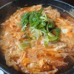 越後庵 - カツとじうどん650円