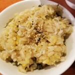 麺屋 六感堂 - しらすと高菜の炊込みご飯（ハーフ）