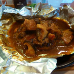 あおくまカフェ - 包み焼きハンバーグの中身