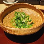 おみ乃 - 伊達鶏と筍の炭火焼き 菜の花餡