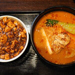 炎麻堂 - 麺ハーフセット（担々麺＋ミニ麻婆丼（5辛））