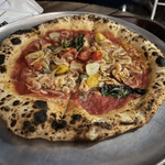 カナルカフェ - 桜海老のピザ