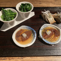 蕎麦懐石 無庵 - ＊ おつまみ三種　1,500円