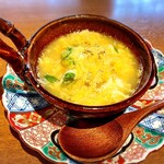 にっぽんの台所 法善寺 一喜 - 菜の花と白魚の卵とじ