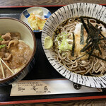 田中屋 - 料理写真:今週のそばランチ　おろしぶっかけそばと豚焼肉丼セット