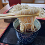 千倉庵 - 濃い目の麺つゆに付けて。