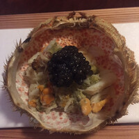 松川 - トゲクリガニの飯蒸し キャビア乗せ