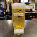 大阪ミナミのたこいち - 生ビールです